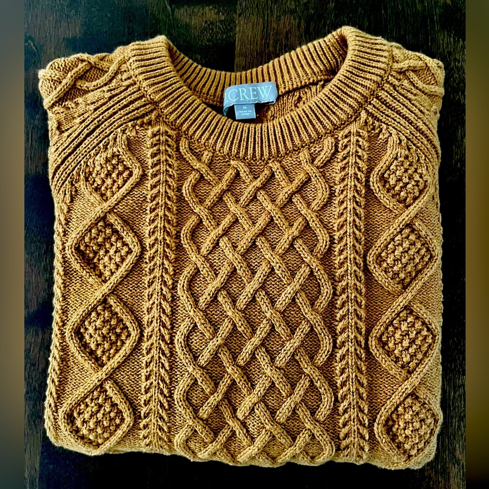 J crew 💯 cotton sweater - m - brown